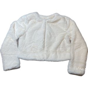 planet gold - Women’s Fur Jacket - Clasp at Neck - Color Egret - Size M - NWT